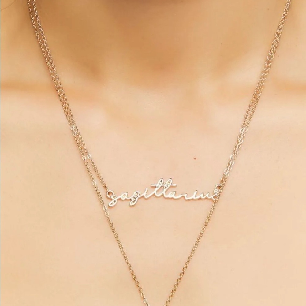 Sagittarius zodiac pendant gold Necklace